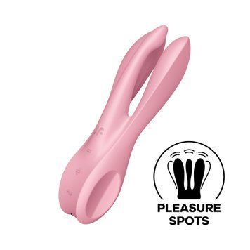 Кліторальний вібратор Satisfyer Threesome 1 Pink з трьома гнучкими пальчиками SO6985 фото