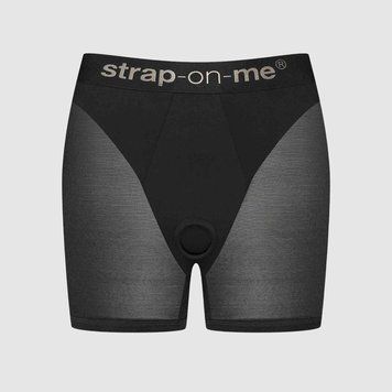 Шорты с фиксацией дилдо Strap-On-Me Harness Lingerie Halo - XS - Black SX3508 фото