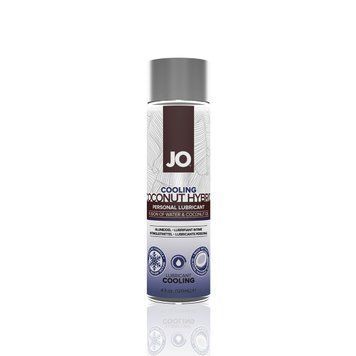 Охолоджувальна змазка-крем з кокосовою олією JO Coconut Hybrid COOLING (120 мл) біла SO1698 фото