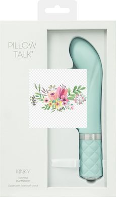 Розкішний вібратор-кролик Pillow Talk - Kinky Teal з кристалом Сваровські, потужний SO2716 фото