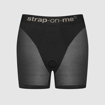 Шорты с фиксацией дилдо Strap-On-Me Harness Lingerie Halo - S - Black SX3512 фото