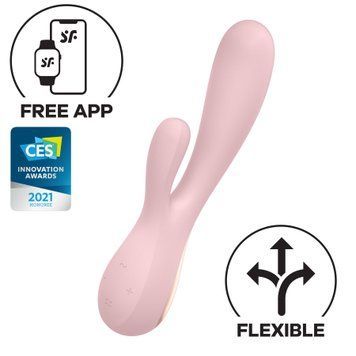 Смарт вибратор-кролик Satisfyer Mono Flex Mauve, 2 мотора, управление через интернет SO3902 фото