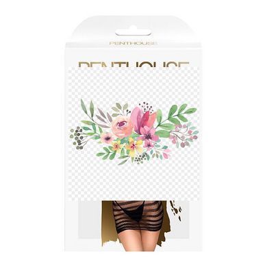 Міні-сукня у горизонтальні смуги Penthouse - Ecstasy Queen Black XL SO5252 фото