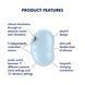Вакуумный клиторальный стимулятор с вибрацией Satisfyer Cutie Ghost Blue SX0572 фото 3