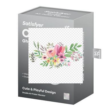 Вакуумный клиторальный стимулятор с вибрацией Satisfyer Cutie Ghost White SX0573 фото