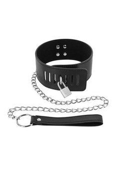 Нашийник з повідцем Fetish Tentation Padlock and Leash SO3729 фото
