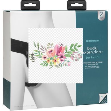 Страпон унисекс Doc Johnson Body Extensions &ndash; Be Bold, полая насадка SO6059 фото