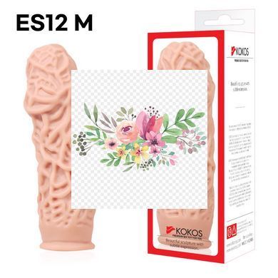 Насадка на член Kokos Extreme Sleeve ES.12 размер M, утолщающая, стимулирующий рельеф SO2492 фото