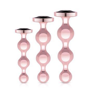 Набор анальных игрушек Rosy Gold - Metal Butt Plug Set 3 Pieces SX3070 фото