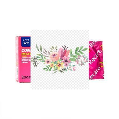 Презервативи Recare Delay Candy Condoms 3 шт, пролонгувальний ефект, цукерковий аромат SX3320 фото