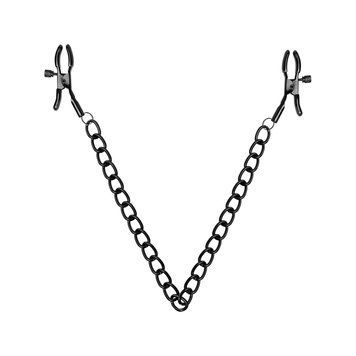 Затискачі для сосків Bedroom Fantasies Nipple Clamps with Chain - Black SO8817 фото