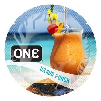 Ароматизований презерватив ONE FlavorWaves Island Punch, 1 шт, запах тропічного коктейлю SX0750 фото