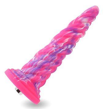Фантазійний фалоімітатор 10.12&Prime; для секс-машин Hismith Silicone Dildo rose Monster Series, KlicLok SO6215 фото