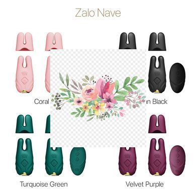 Смарт-вібратор для грудей Zalo - Nave Velvet Purple, пульт ДК, робота через додаток SO7489 фото