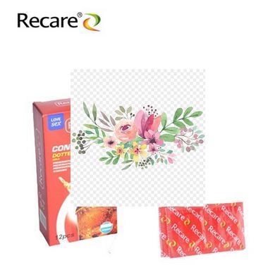 Презервативи Recare Cola Dotted&Ribbed Condoms 12 шт, з пухирцями та ребрами, аромат: Кола SX3324 фото