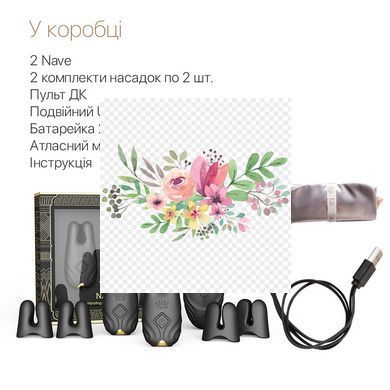 Смарт-вібратор для грудей Zalo - Nave Obsidian Black, пульт ДК, робота через додаток SO7490 фото