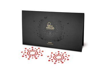 Пэстис из кристаллов Bijoux Indiscrets - Mimi Red, украшение на грудь SO2321 фото