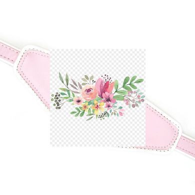 Кожаная маска на глаза Liebe Seele White & Pink Fairy Goat Leather Blindfold SX2824 фото
