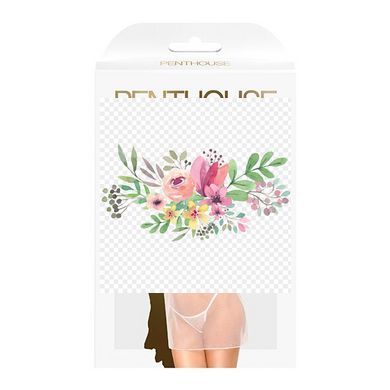Приталена сорочка-сітка зі стрінгами Penthouse - All Yours White L/XL SO5231 фото