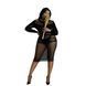 Платье-бодистокинг Moonlight Plus Model 03 XL-XXXL Black, миди, длинный рукав SO8194 фото 1