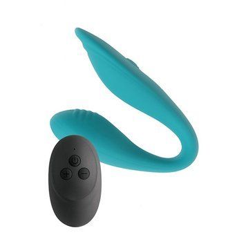 Двойной вибратор S Pleasures Premium Delight, бирюзовый, для клитора и точки G, 10 режимов SX1610 фото