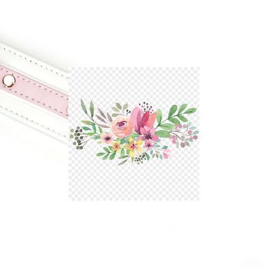 Ошейник с поводком Liebe Seele White & Pink Fairy Goat Leather Collar SX2826 фото