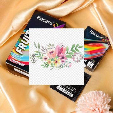 Презервативы Holographic Recare Color Fruit Flavour Condoms 3 шт, ароматы: мята, банан, клубника SX3333 фото