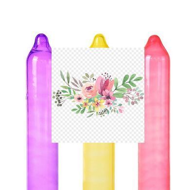 Презервативы Holographic Recare Color Fruit Flavour Condoms 3 шт, ароматы: мята, банан, клубника SX3333 фото