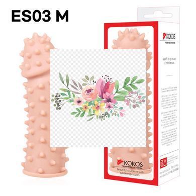 Насадка на член Kokos Extreme Sleeve ES.03 размер M, утолщающая, стимулирующий рельеф SO1275 фото