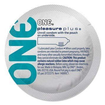 Презерватив ONE Pleasure Plus, 1 шт, з ребристою ділянкою на кінці, зі змазкою SX0762 фото
