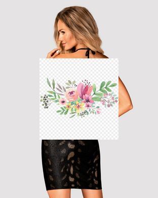 Сукня під зміїну шкіру Obsessive Vivianty dress XS/S, чорна SO7313 фото
