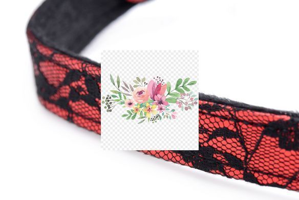Кляп с розой Master Series: Eye-Catching Ball Gag With Rose, черно-красный SO8794 фото