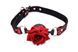 Кляп с розой Master Series: Eye-Catching Ball Gag With Rose, черно-красный SO8794 фото 1